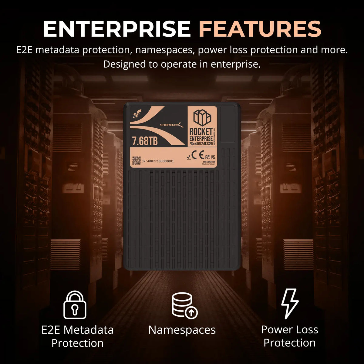 Rocket Enterprise PCIe 4.0 U.2 NVMe SSD
