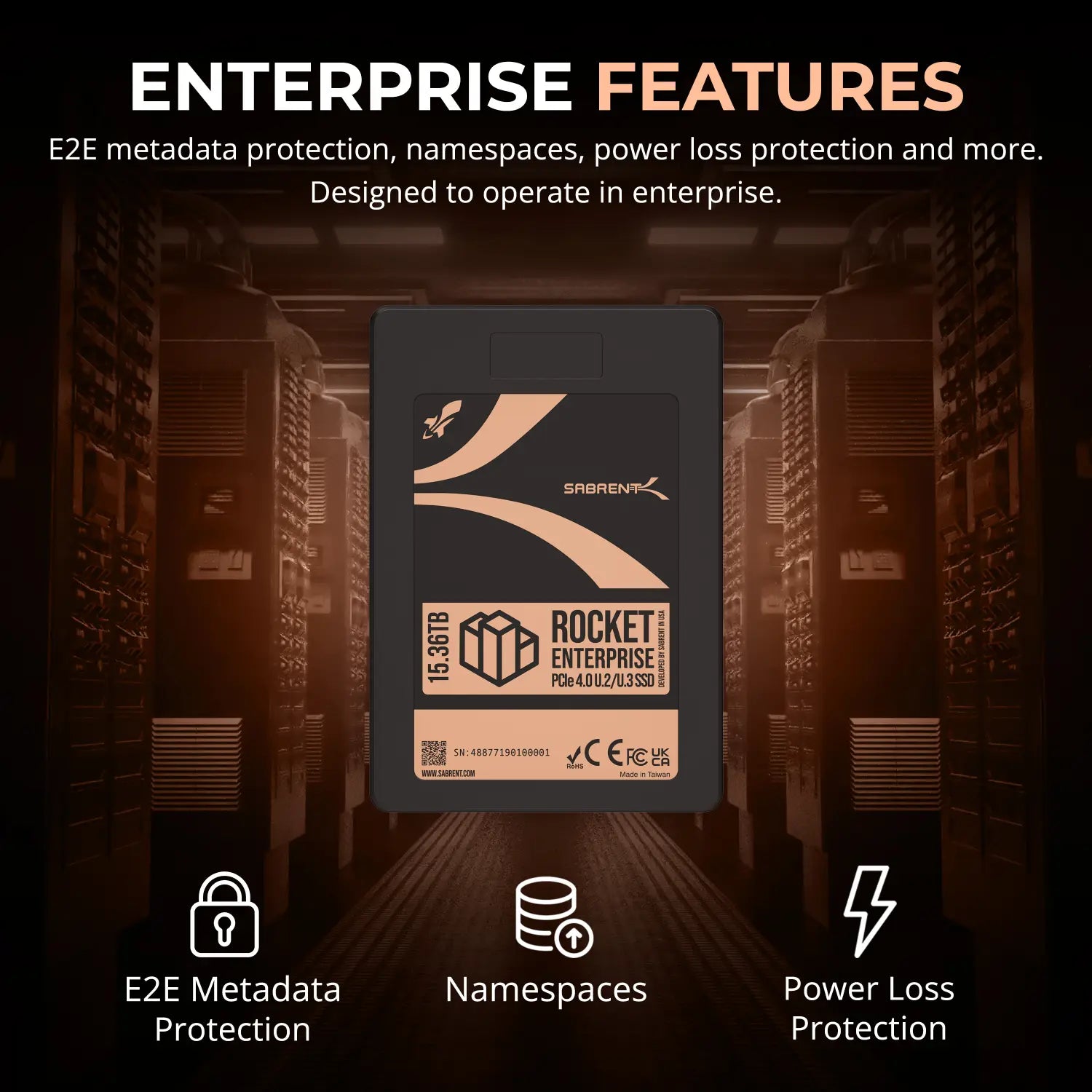 Rocket Enterprise PCIe 4.0 U.2 NVMe SSD
