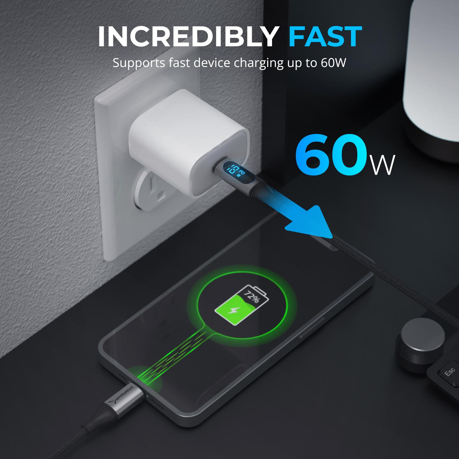 USB-C to Lightning Cable with Smart Display