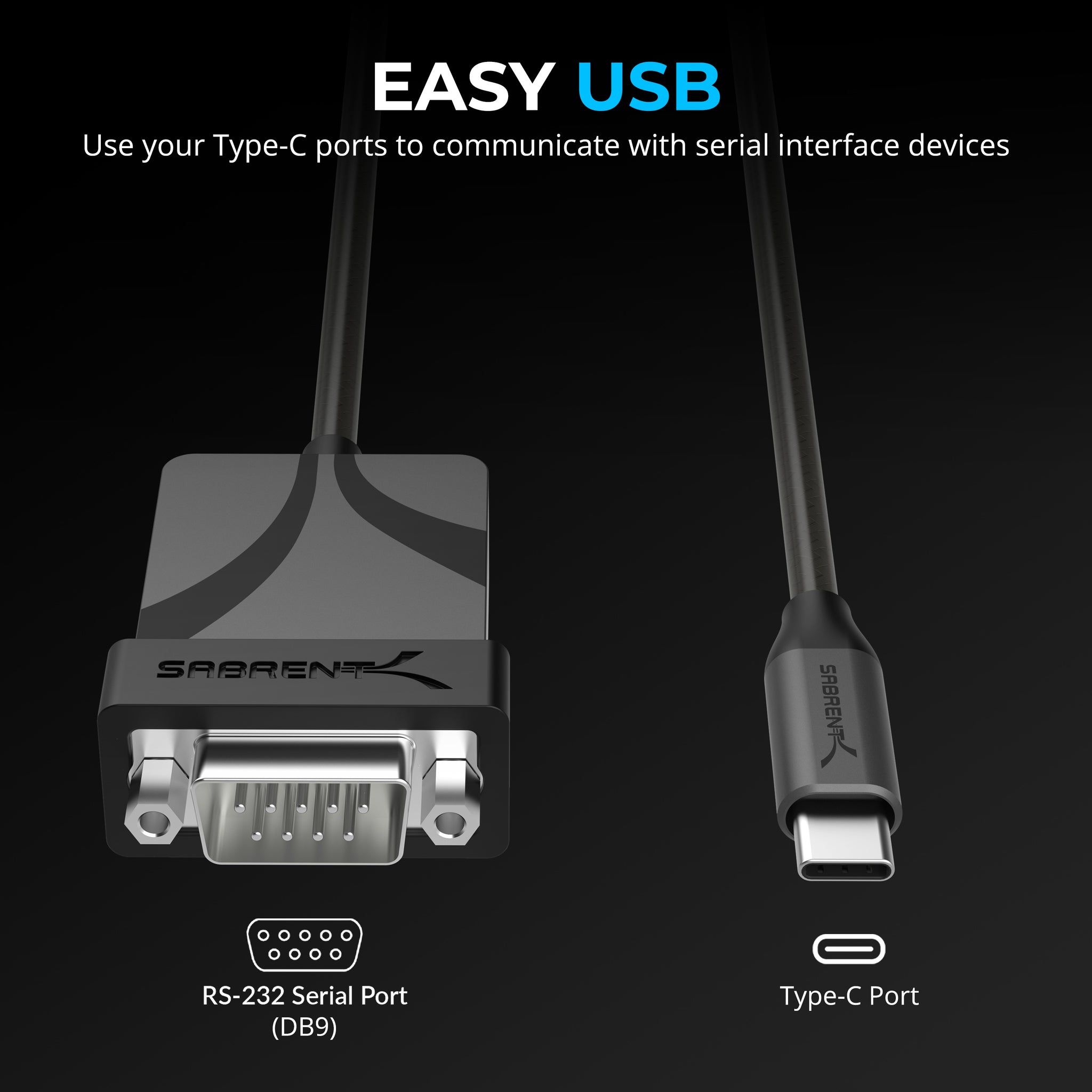 Usbc Serial Cable USB-C to Serial Cable - Sabrent