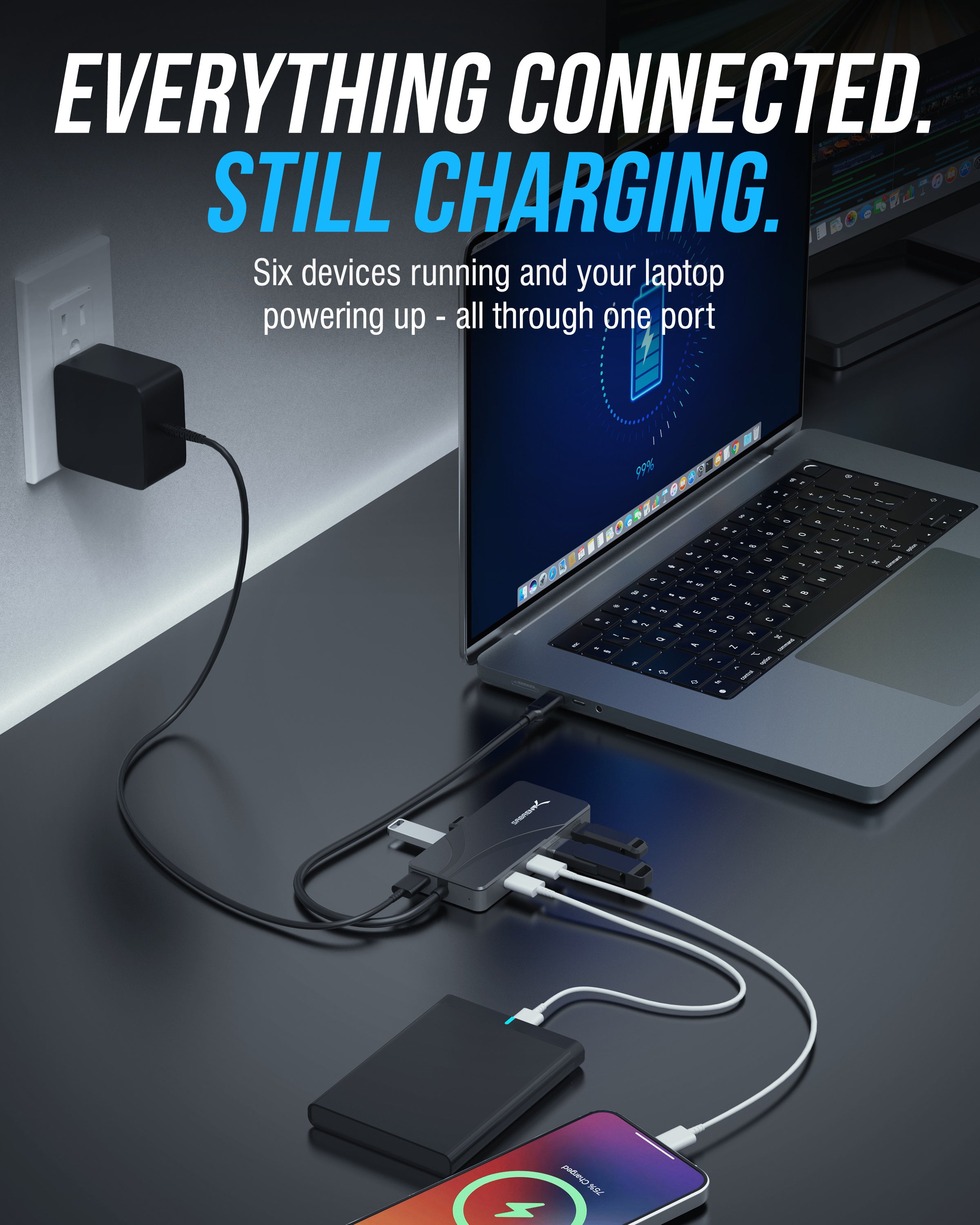 OMNIPORT 6B USB-C Hub, 6-Port, 100W PD