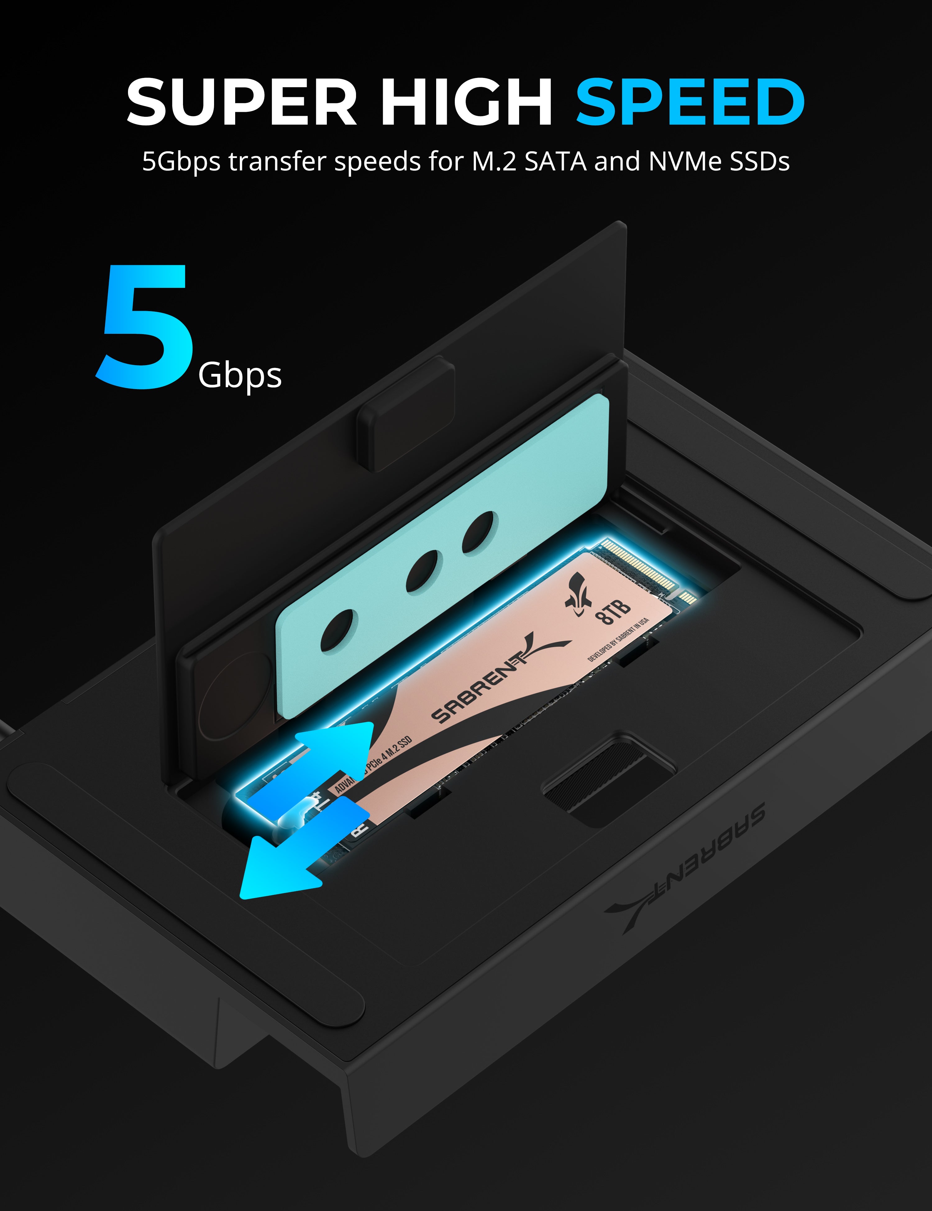 Sabrent USB-C 6-Port Hub with M.2 SSD Slot