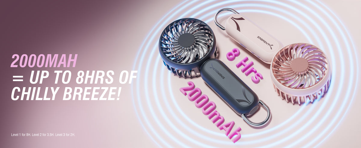 ChillyPop Mini Portable Fan with Hanger