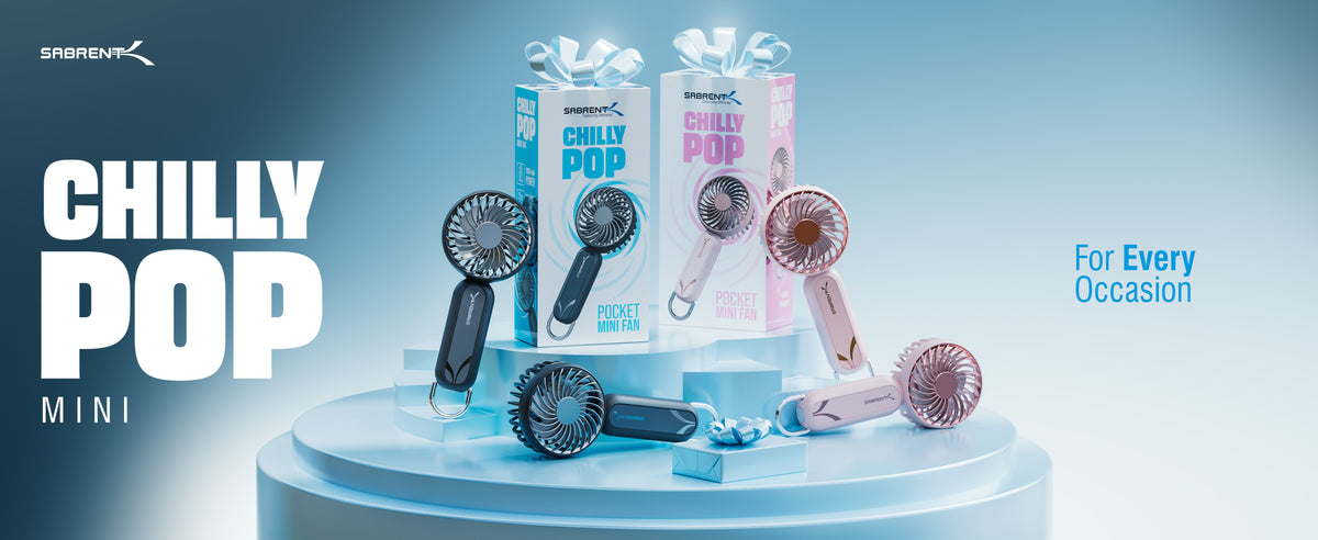 ChillyPop Mini Portable Fan with Hanger