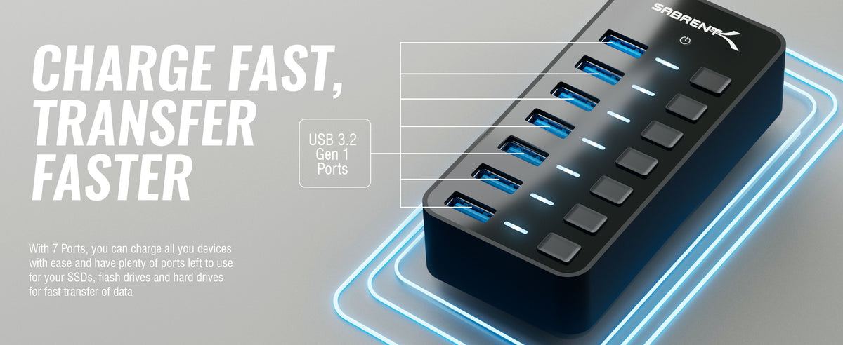 USB 3.0 Hub With Power Switches