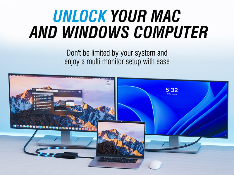 USB Type-C/A to Dual HDMI adapter