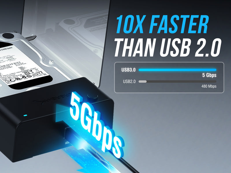 USB 3.0 to SATA External Hard Drive Docking Station