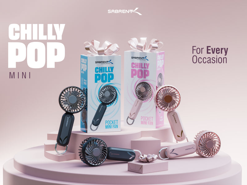 ChillyPop Mini Portable Fan with Hanger