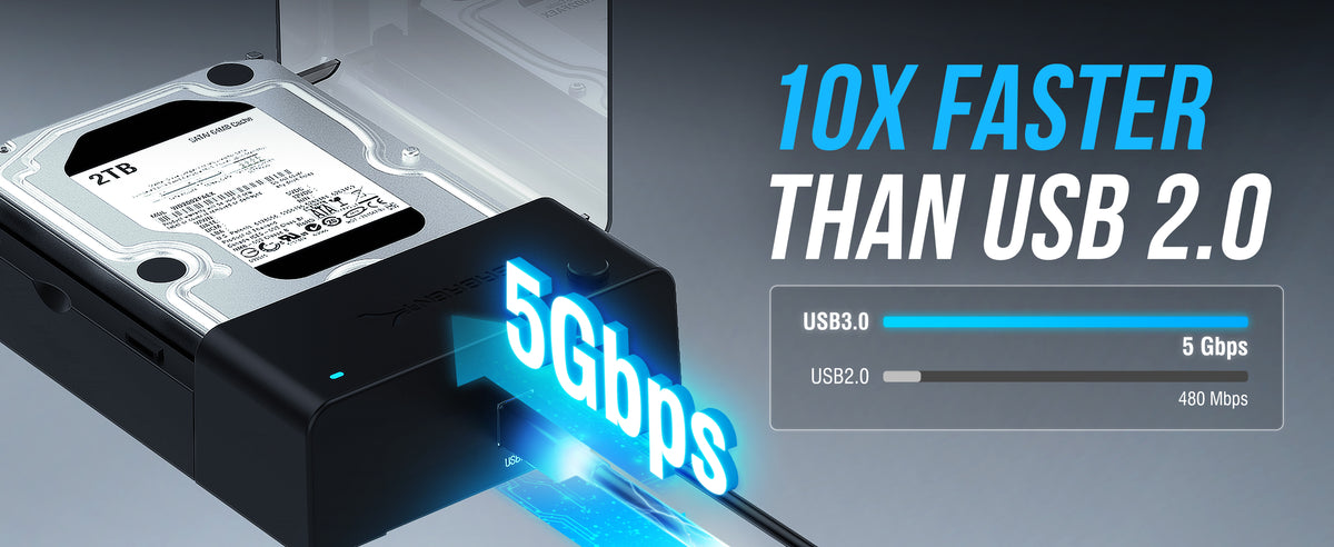 USB 3.0 to SATA External Hard Drive Docking Station