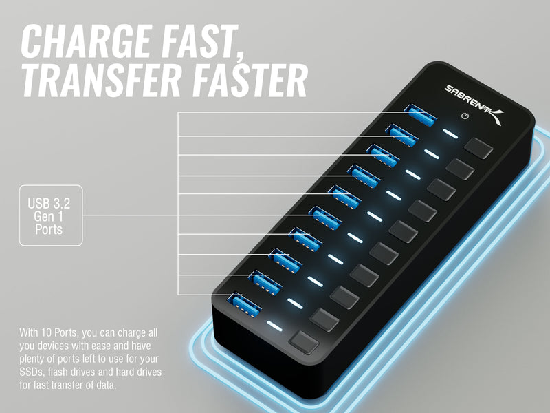 USB 3.0 Hub With Power Switches