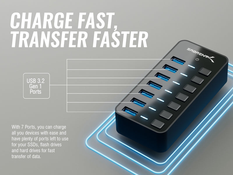 USB 3.0 Hub With Power Switches