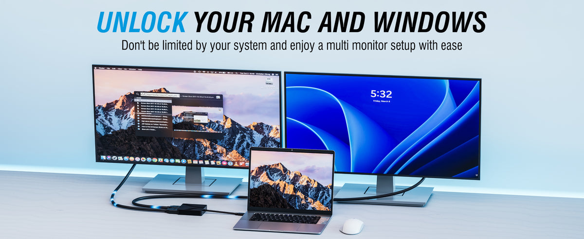 USB Type-C/A to Dual HDMI adapter