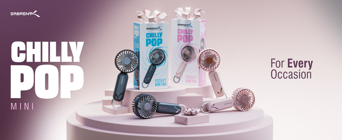 ChillyPop Mini Portable Fan with Hanger