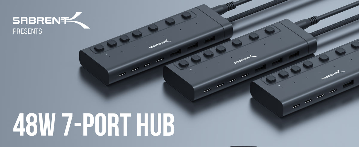 USB C Hub 7-Port 48W Powered Hub
