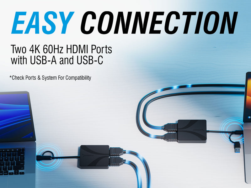USB Type-C/A to Dual HDMI adapter