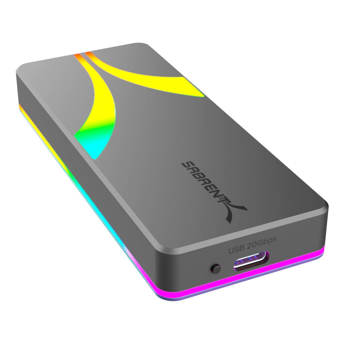 Rocket RGB USB C M.2 SATA/NVMe SSD Enclosure