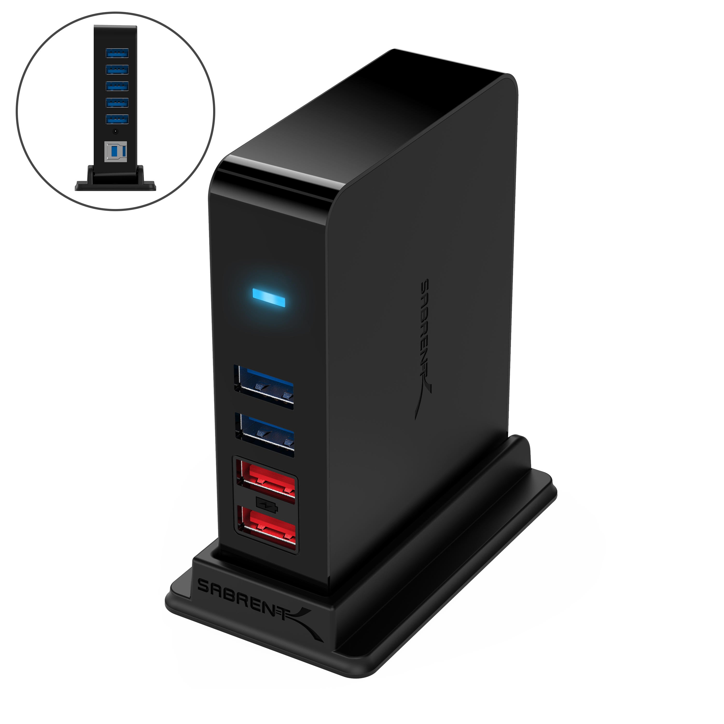 7 Port USB 3.0 HUB + 2 Charging Ports