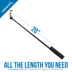Bluetooth Selfie Stick with built-in 5200mAh battery Charger