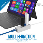 3 Port USB 3.0 and RJ45 10/100/1000 Gigabit Ethernet Port