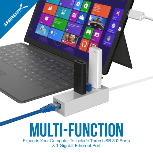 3 Port USB 3.0 and RJ45 10/100/1000 Gigabit Ethernet Port
