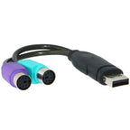 USB to Dual PS/2 Cable