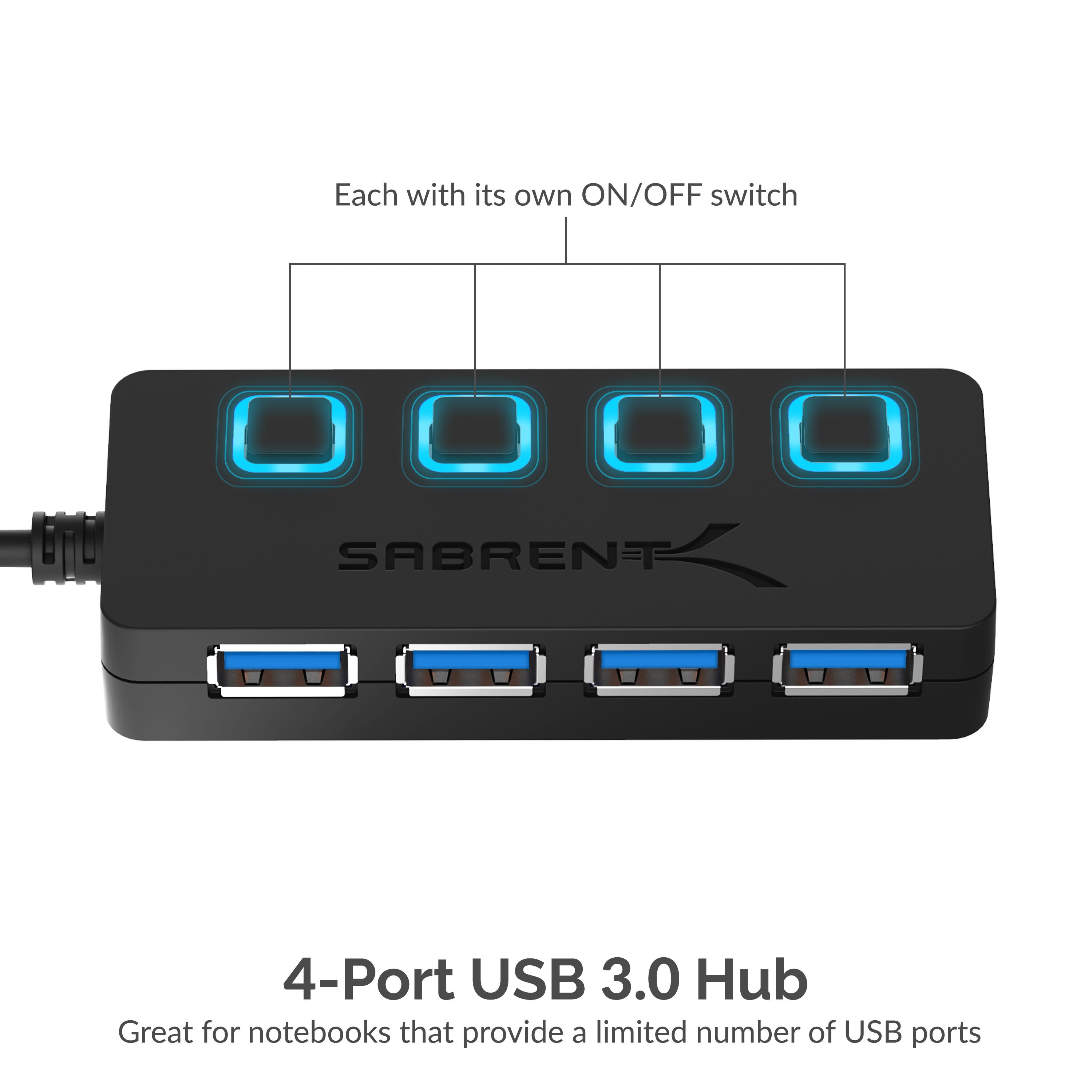 4 Port USB 3.0 Hub