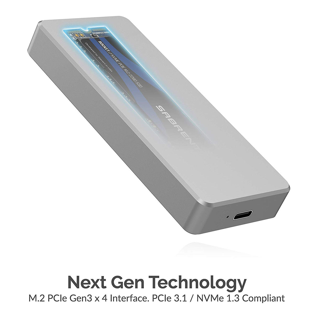 Sabrent Rocket Pro 256GB NVMe USB 3.1 External Aluminum SSD (SB-256-NVME)