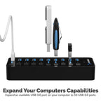 USB 3.0 Hub With Power Switches