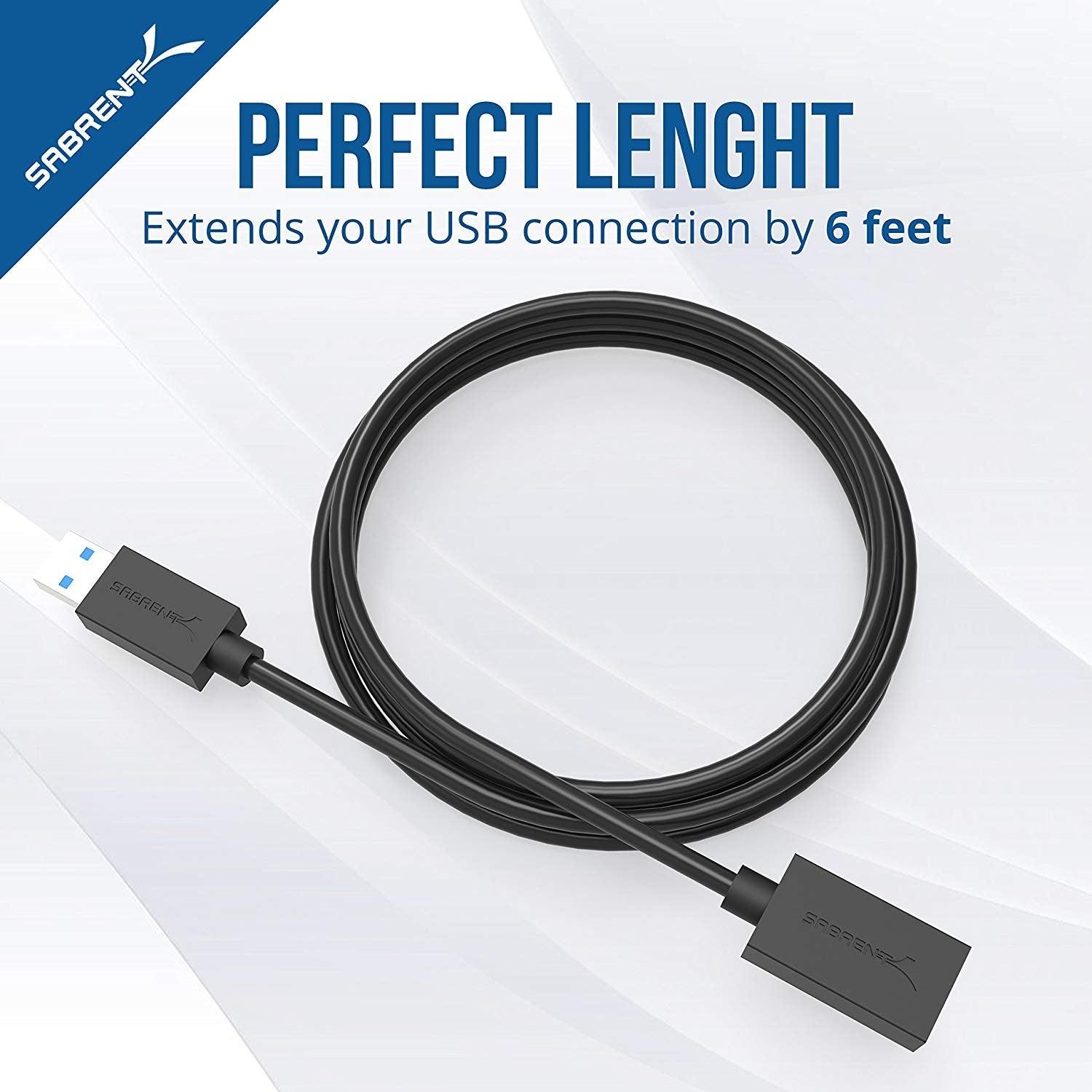 thumbnail image 2 of 3-Pack USB 3.0 Type A Male To Male Cables - 3 Feet Blue SuperSpeed Data Transfer Cables 2 of 11