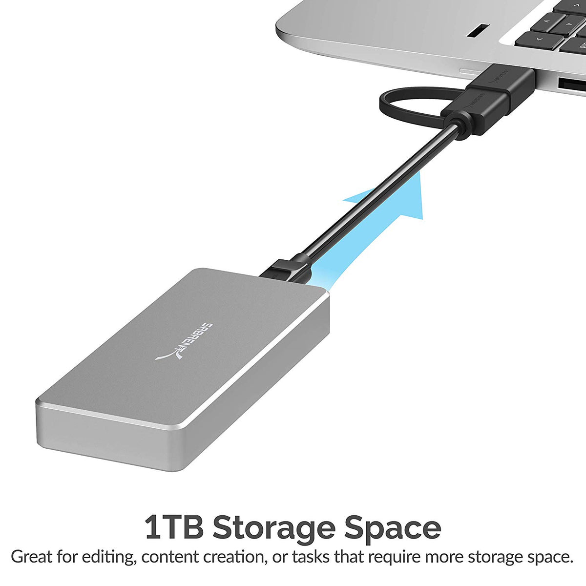 Sabrent Rocket Pro 1TB NVMe USB 3.1 External Aluminum SSD (SB-1TB-NVME)