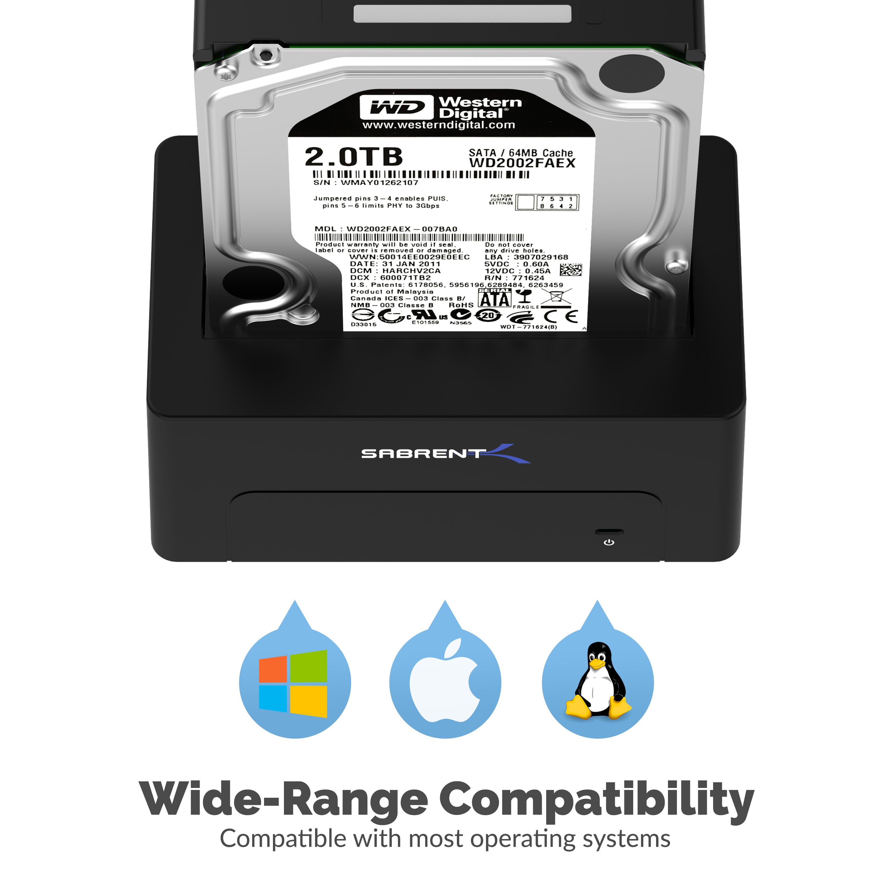 USB 3.1 Type-C 2.5"-3.5" HDD Docking Station