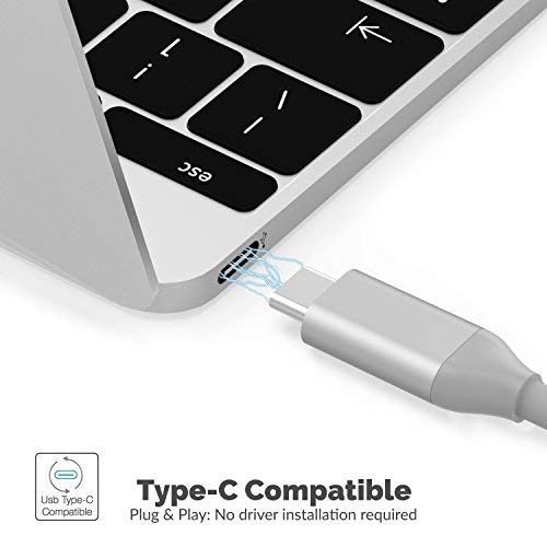 8-in-1 USB Type-C Hub with HDMI(4K) Output, 3 USB 3.0 Ports, 1 USB 2.0 Port, SD/MicroSD Multi-Card Reader