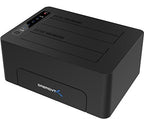 USB 3.0 to SATA Dual Bay Hard Drive Docking Station for 2.5" or 3.5" HDD, SSD