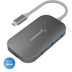 8-in-1 USB Type-C Hub with HDMI(4K) Output, 3 USB 3.0 Ports, 1 USB 2.0 Port, SD/MicroSD Multi-Card Reader