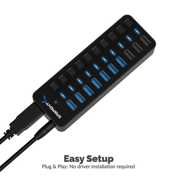 USB 3.0 Hub With Power Switches - Sabrent