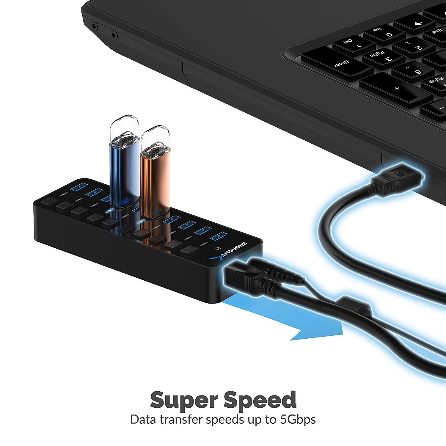 USB 3.0 Hub With Power Switches