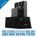 USB 3.0 to SATA Docking Station for 2.5" or 3.5"' HDD/SSD