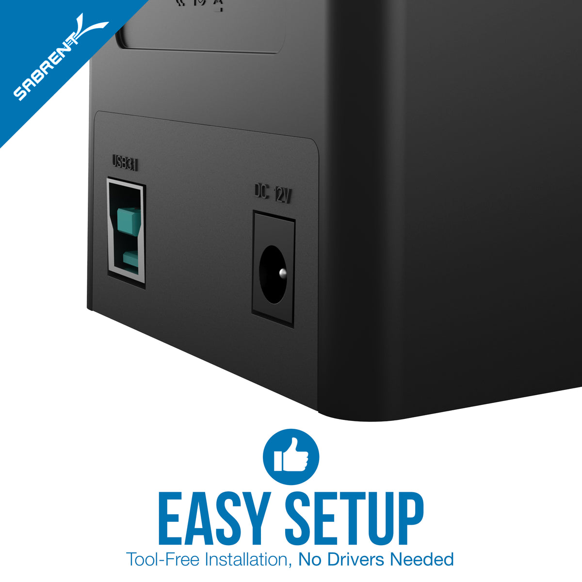 USB 3.1 to SATA External Hard Drive Docking Station for 2.5 or 3.5in HDD, SSD [Support UASP and 8TB]
