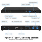 10 Port Triple 4K Type-C Docking Station