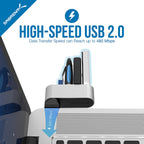4-Port Mini USB 2.0 Rotating Hub
