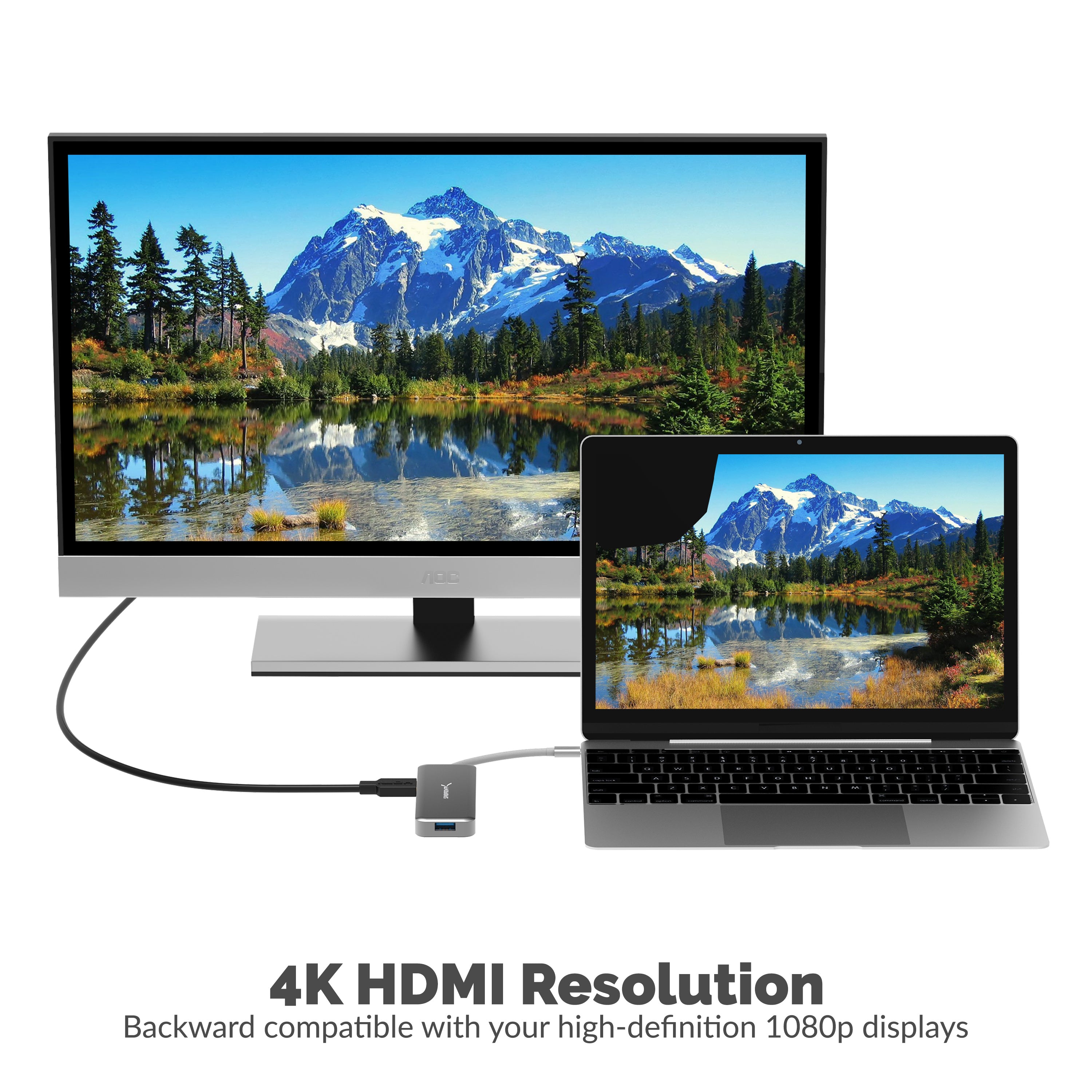 USB Type-C Hub with HDMI and 2 USB 3.0 Ports