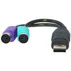 USB to Dual PS/2 Cable