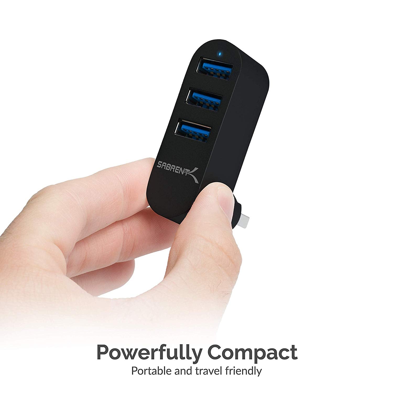 3-Port Mini USB 3.0 Rotating Hub - Sabrent