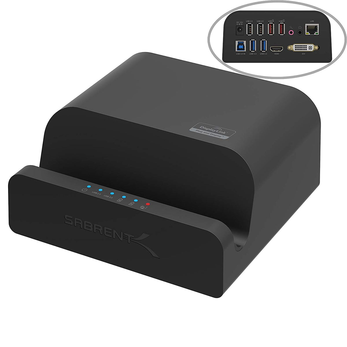 USB 3.0 Universal Docking Station with Stand for Tablets and Laptops