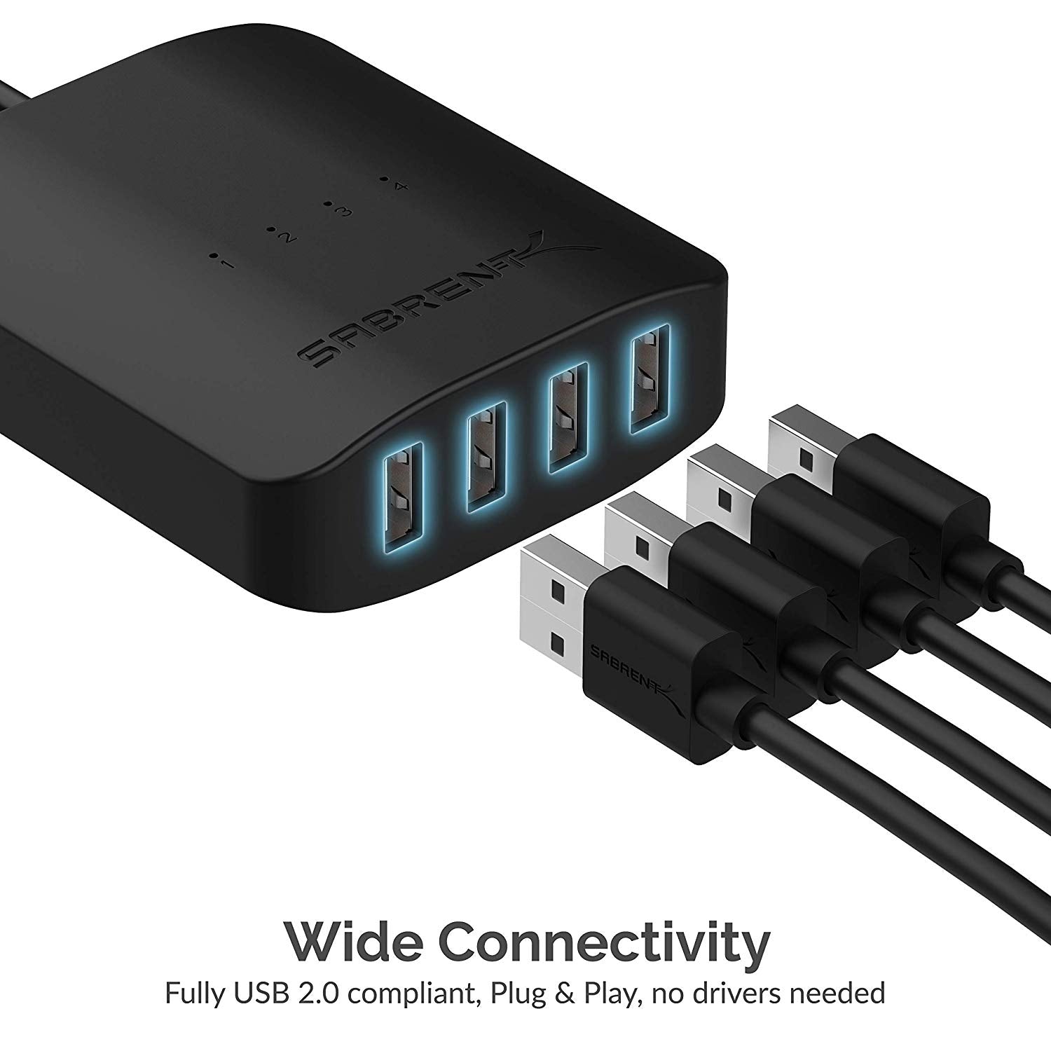 Usb Four Way 4-Way USB 2.0 Sharing Switch - Sabrent