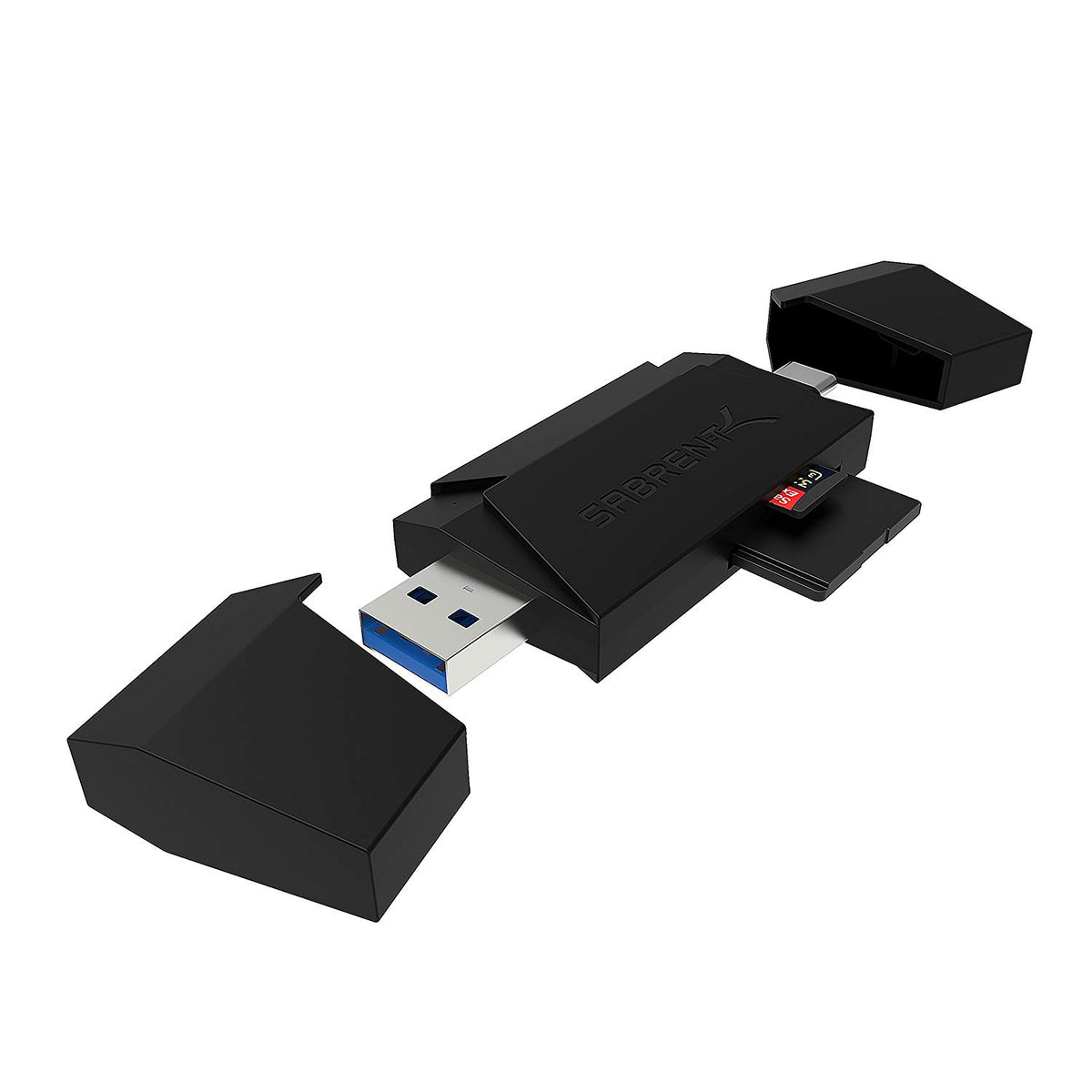 2-Slot Type-C OTG and USB 3.0 Flash Memory Card Reader