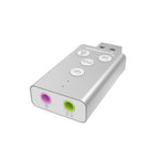USB Aluminum External 3D Stereo Sound Adapter