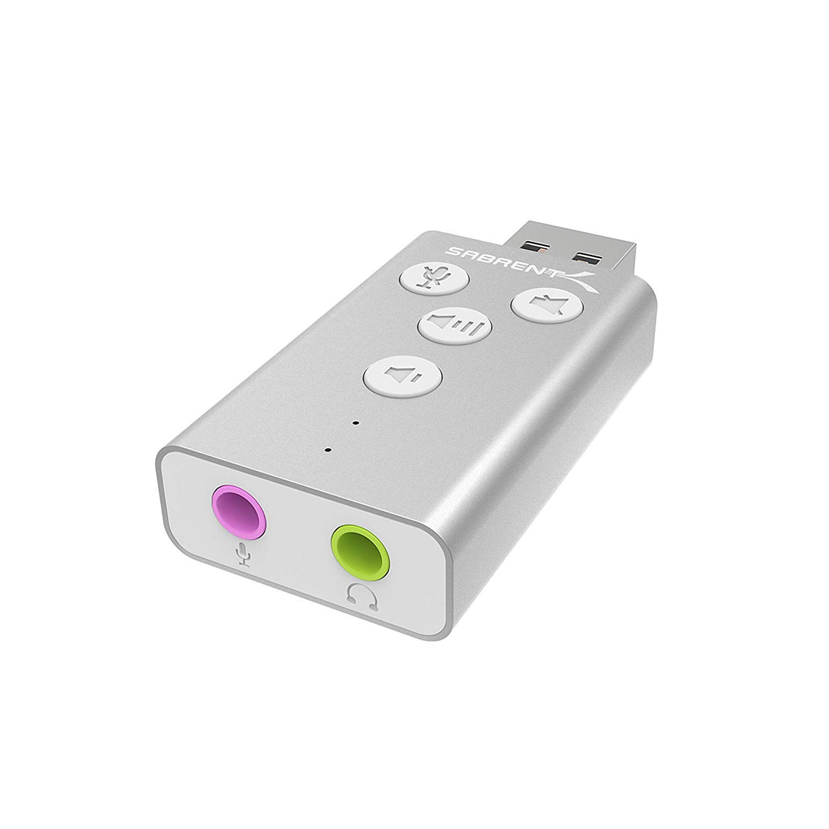 USB Aluminum External 3D Stereo Sound Adapter
