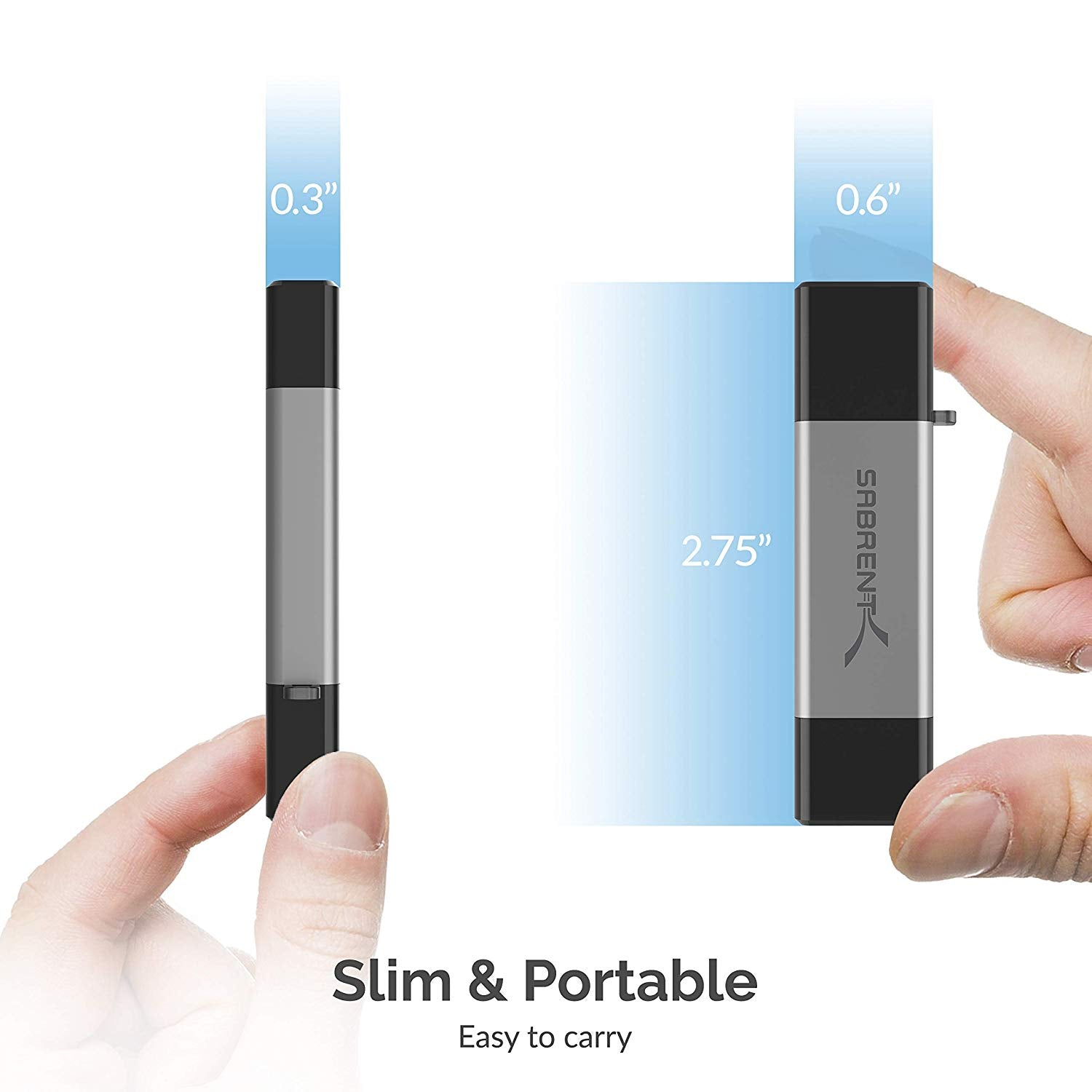 USB 3.0 and USB Type-C OTG Card Reader