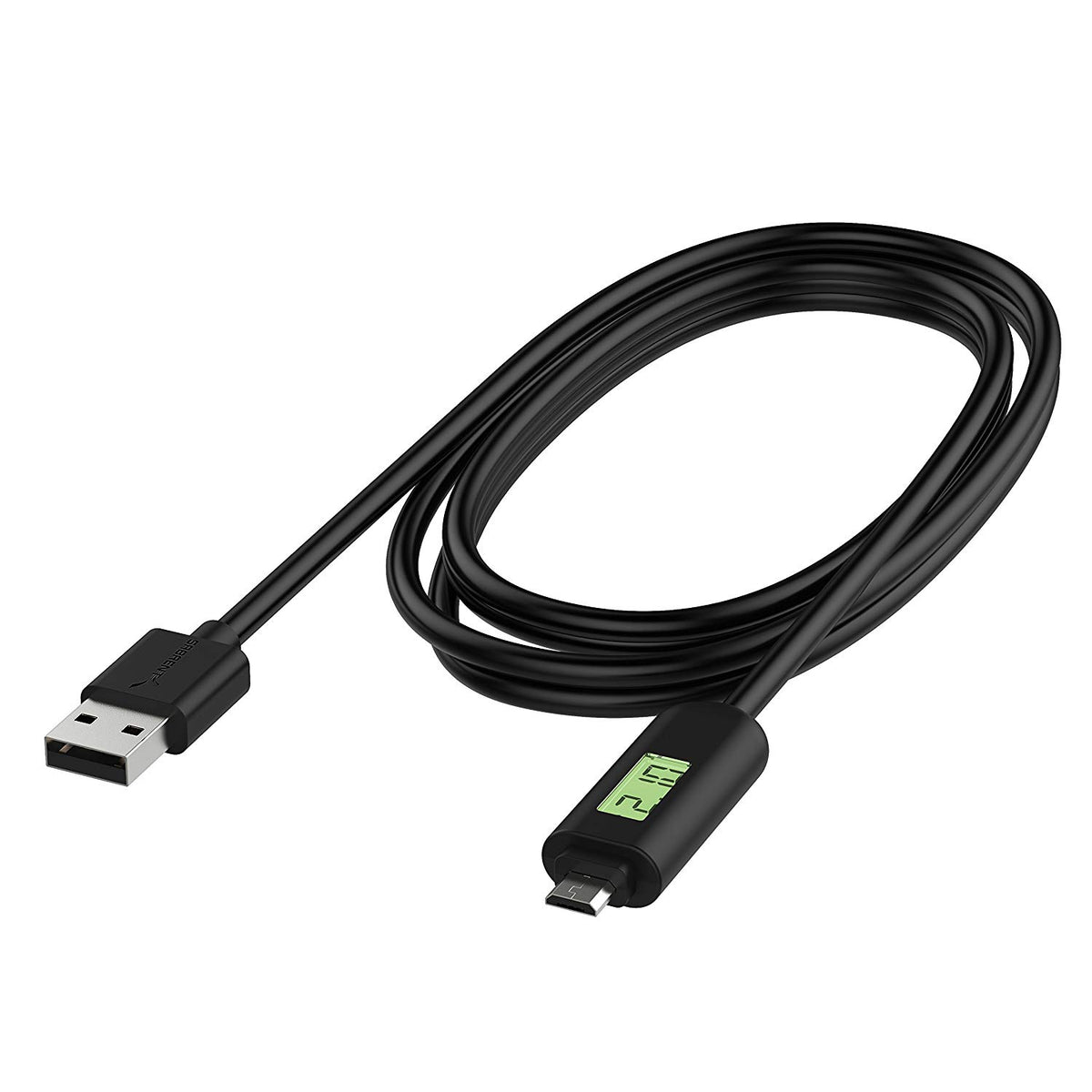 Micro USB cable with Voltage and Ampere Monitor (6 FT)